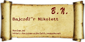 Bajczár Nikolett névjegykártya